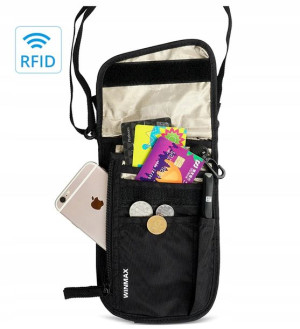 Paszportówka Szaszetka Na Szyję Rfid Portfel