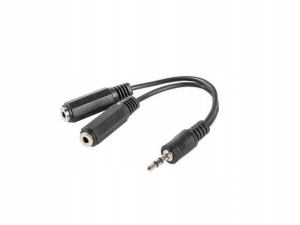 Kabel adapter Minijack 3,5mm M-2x Minijack 3,5mm F