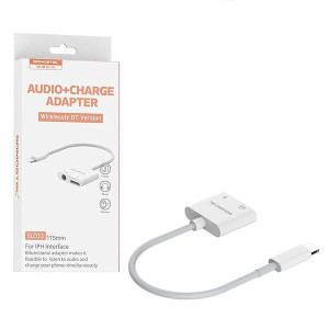 Adapter Hf Iphone Somostel Audio Jack + Zasilanie