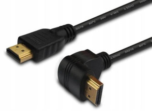 Kabel HDMI Savio CL-108 1,5m, OFC, 4K v2.0, kątowy