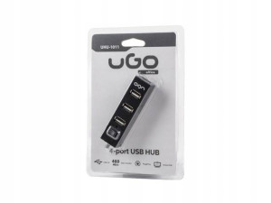 Hub Usb 2.0 Ugo 4-porty Aktywny Z Włącznikiem