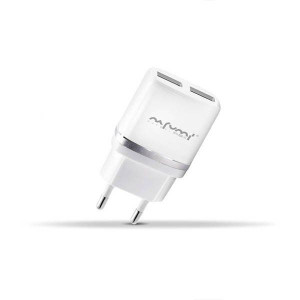 Ładowarka Sieciowa 2a Biała Nafumi 2100 Mah 2xusb
