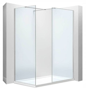 Kabina Prysznicowa Uniwersalna REA Walk-In Aero Chrom 100x90 cm
