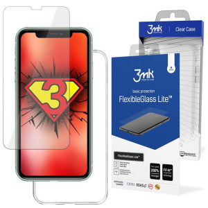 ZESTAW do iPhone 11 - 3mk FlexibleGlass Lite i 3mk Clear Case