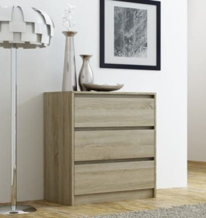 Komoda 3 szuflady 78x70cm dąb sonoma