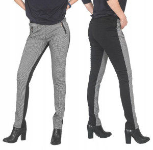 Eleganckie Spodnie Cygaretki Damskie 56416 M czarne