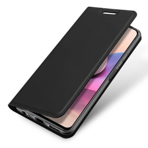 Etui XIAOMI REDMI NOTE 10 z klapką Dux Ducis skórzane Skin Leather czarne