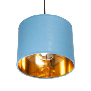 Lampa wisząca z abażurem Oro niebieska