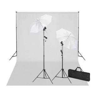 Lumarko Zestaw do studia fotograficznego, białe tło 6 x 3 m i światła