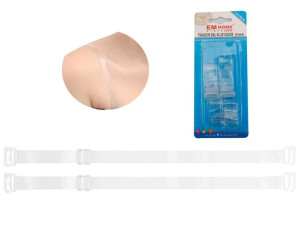 Pasek silikonowy stanika bezbarwny 15mm ramiączka