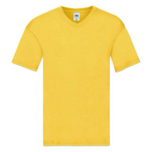 Koszulka męska Original V-neck Fruit of the Loom Ciemnożółty 3XL