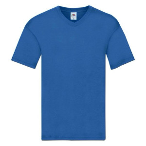 Koszulka męska Original V-neck Fruit of the Loom Niebieski S