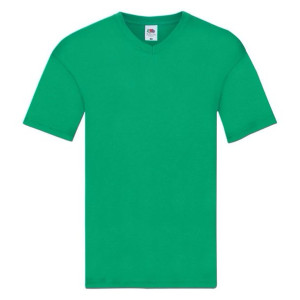 Koszulka męska Original V-neck Fruit of the Loom Zielony S