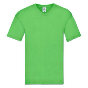 Koszulka męska Original V-neck Fruit of the Loom Limonkowy S