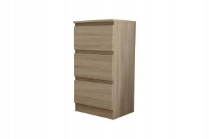 Komoda ALANA Sonoma, 3 szuflady, minimalistyczna