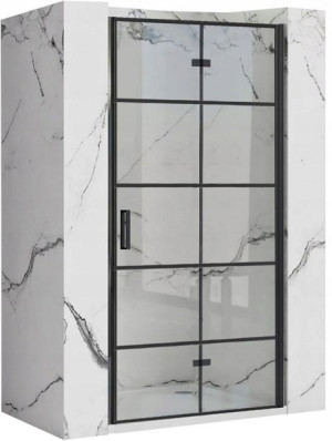 Drzwi Prysznicowe Składane Molier Black Czarne 80 cm