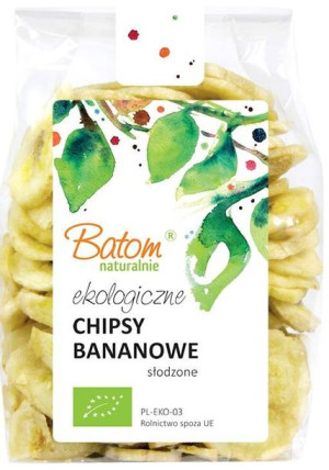 Chipsy bananowe słodzone cukrem trzcinowym BIO 125 g - Batom