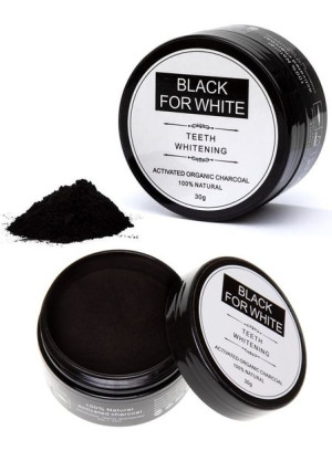 Proszek do wybielania zębów z aktywnym węglem 30 g - Black For Wite