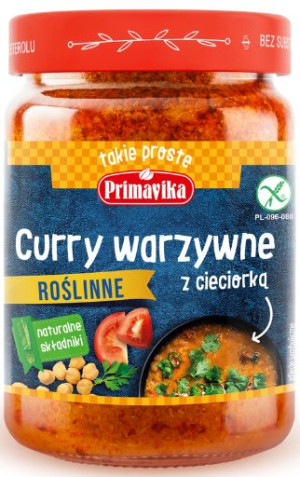 Curry warzywne z cieciorką - Naturalne danie roślinne Bezglutenowe 300 g -