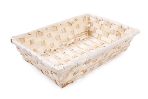 Prostokątny Koszyk Bambusowy 24x16x5h Cm