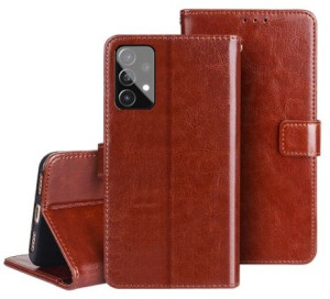 Etui Portfel Skóra do SAMSUNG GALAXY A52 5G +Szkło
