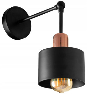 Lampa Ścienna Kinkiet Led E27 Cali 1w Złoto Czarny