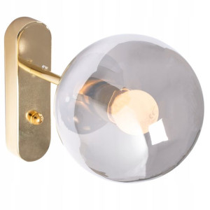 Lampa Ścienna Kinkiet Szklana Kula E27