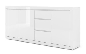 Komoda 200 cm BELLO BIANCO IV biały mat / połysk