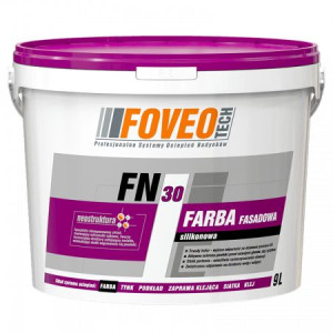 Foveo Farba Fasadowa Silikonowa Biała Fn30 9l