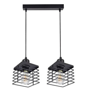 Lampa Sufitowa Wisząca Quatro Ii Black 0480
