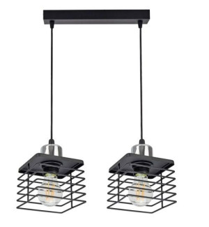 LAMPA SUFITOWA WISZĄCA QUATRO II black,silver 0482