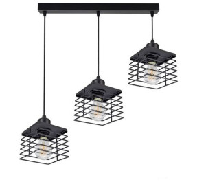 Lampa Sufitowa Wisząca Quatri Iii Black 0487