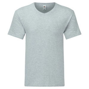 Koszulka męska Iconic V-Neck Fruit of The Loom Heather Grey M