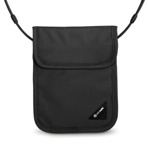 Sekretny portfel paszportówka antykradzieżowa Pacsafe Coversafe X75 - czarn