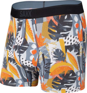 Bokserki męskie SAXX QUEST BOXER BRIEF FLY BLUE CUT WORK TROPICAL