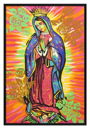 Obraz z Maryją 63x93 cm obraz ręcznie malowany na płótnie