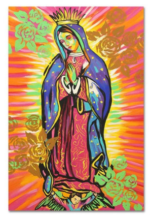 Obraz z Maryją 63x93 cm obraz ręcznie malowany na płótnie