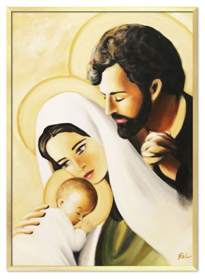 Obraz Świętej Rodziny na ślub 53x73 cm obraz ręcznie malowany na płótnie