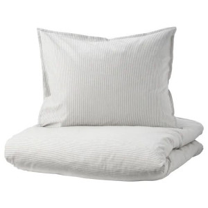 Komplet Pościeli Szary W Paski 200x200 /50x60 Ikea