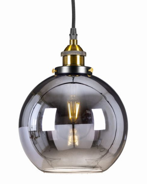 Lampa wisząca szklana kula lustrzana ombre