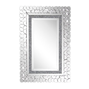 Lustro ścienne 60 x 90 cm srebrne PABU