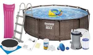 Basen stelażowy Bestway Steel Pro 366x100cm Max 56709 zestaw 15w1
