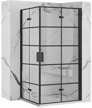 Kabina Prysznicowa Składana Molier Black Double 80x80 cm