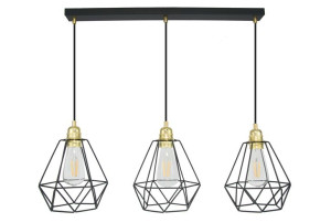Listwa Sufitowa Diament Edison Złoto Loft
