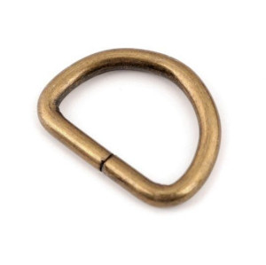 Półkole Metalowe 20 Mm - Stary Mosiądz 3 Mm