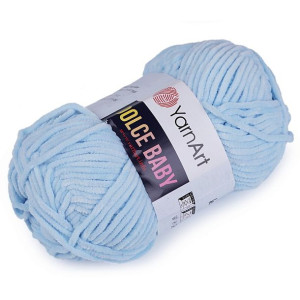 Włóczka Chenille Dolce Baby 50g - Błękitna