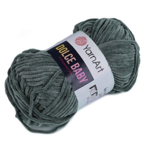 Włóczka Chenille Dolce Baby 50g - Szara