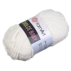 Włóczka Chenille Dolce Baby 50g - Jasny Krem