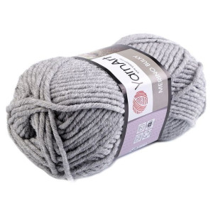 Włóczka Merino Bulky 100g - Szara