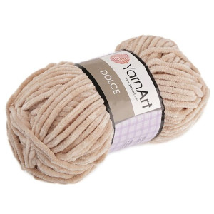 Włóczka Chenille Dolce 100g - Jasny Beż